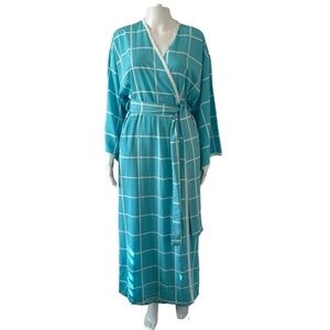 NATORI | Womens XS Lightweight Maxi Length Kimono Style Belted Pockets Beach